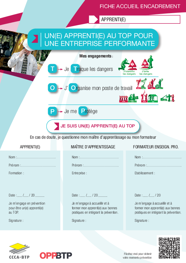 Fiche accueil Encadrement : renforcez l'accueil sécurité des jeunes en apprentissage