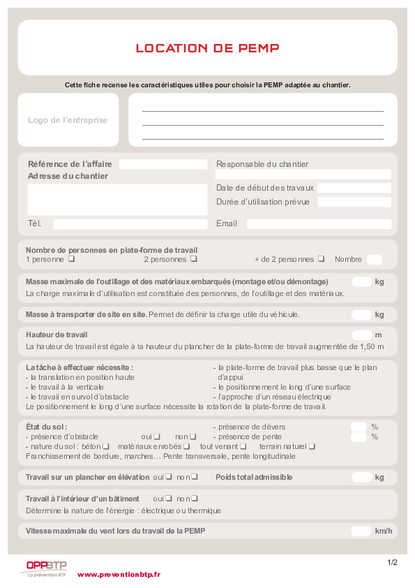 Je définis mes besoins avant de louer une plate-forme élévatrice mobile de personnes