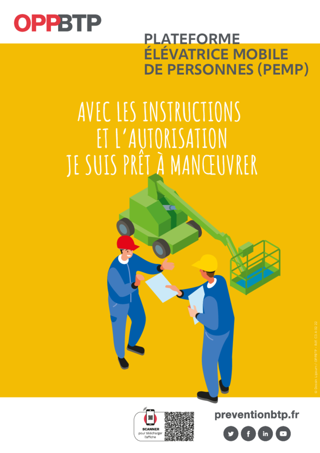 Plate-forme élévatrice mobile de personne (PEMP) - Avec les instructions et l'autorisation, je suis prêt à manœuvrer
