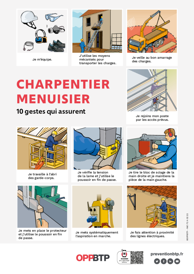 Charpentier-menuisier - 10 gestes qui assurent