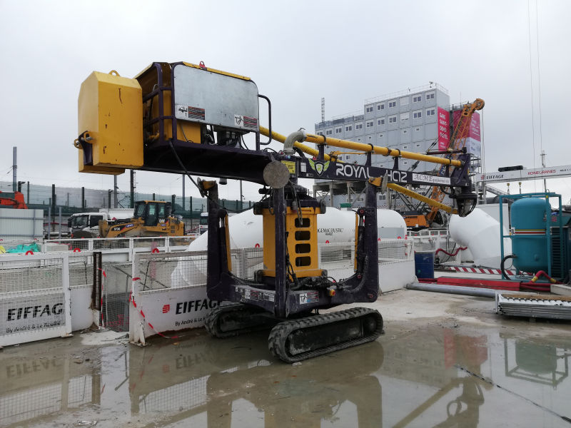273 Chantier Pleyel Mât bétonnage