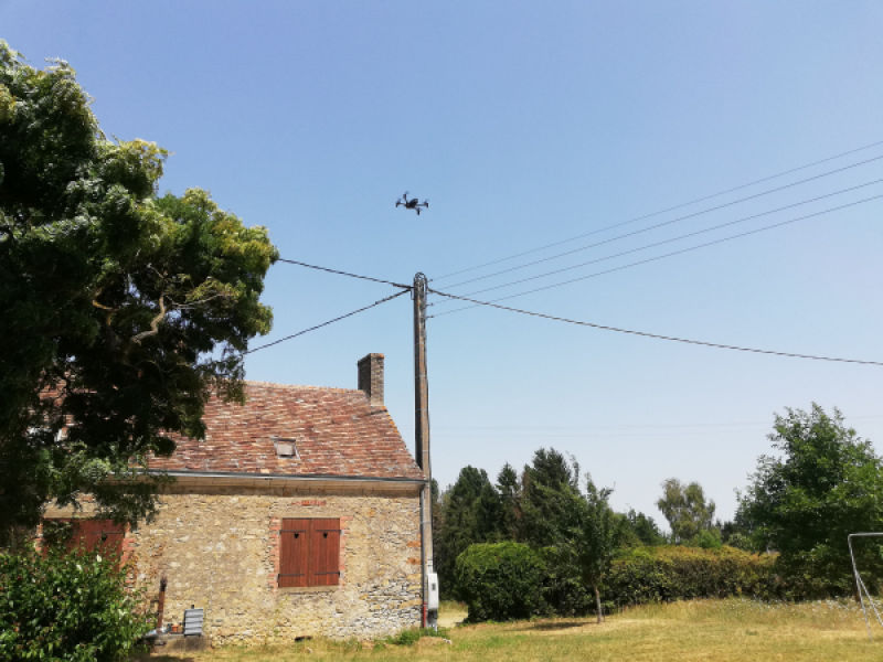 Repérage de toiture au moyen d'un drone