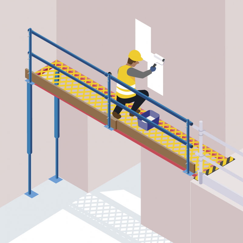 Plateforme de travail pour escaliers