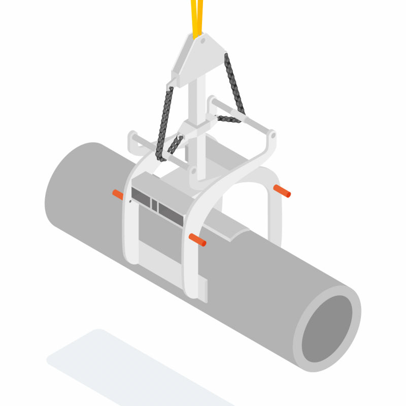 S17215 - Manipuler les tuyaux en béton à l'aide d'une pince de manutention