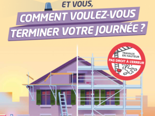 affiche Travaux en hauteur : comment voulez-vous terminer votre journée