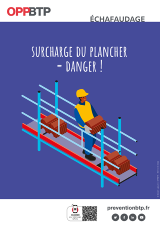 AF15-Echafaudage - Surcharge du plancher - Danger