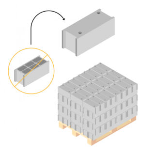 S619 - Limiter la manutention en livrant les parpaings tournés vers le bas