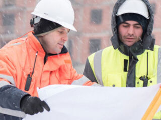 Travail sur les chantiers en hiver