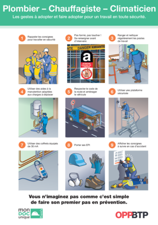 AF114- Plombier-chauffagiste-climaticien- Les gestes à adopter pour travailler en sécurité Prems