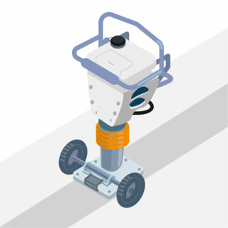 S15210 - Un kit roues pour faciliter le déplacement de pilonneuse