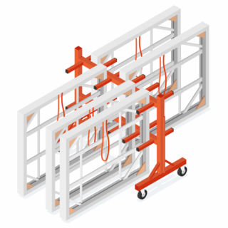 S16146 - Un rack mobile pour optimiser le rangement et la gestion des mannequins de banches