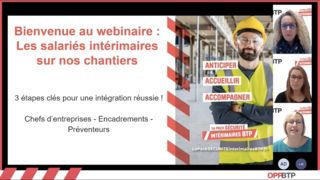 Webinaire - Les salariés intérimaires sur nos chantiers