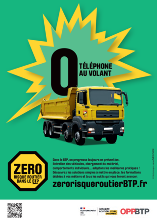 Affiche zéro téléphone au volant