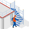 S360 - Un escalier tournant pour accéder en sécurité au poste de travail