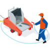 S259 - Un poste de lavage mobile, performant et écologique pour nettoyer les outils de maçonnerie