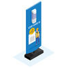 S2312-Une balise de signalisation spéciale Covid avec distributeur de gel hydroalcoolique