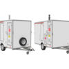 Deux unités mobiles de décontamination compactes