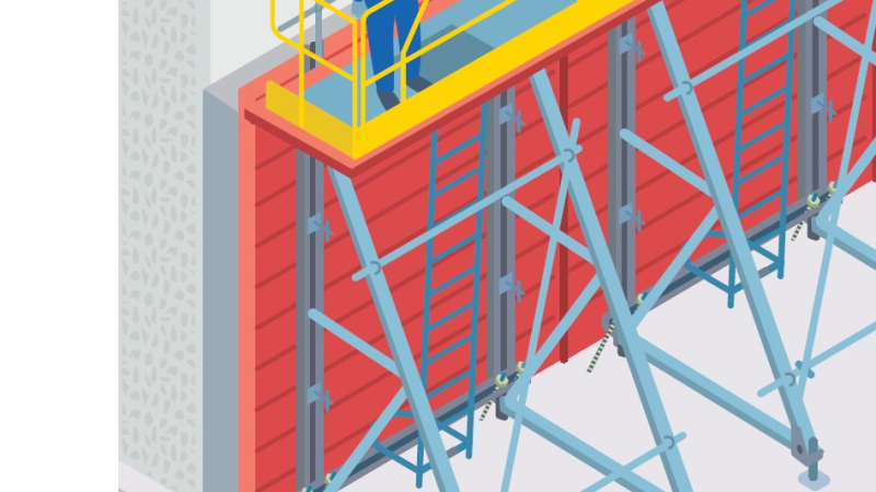 Mettre en œuvre en sécurité le coffrage simple face