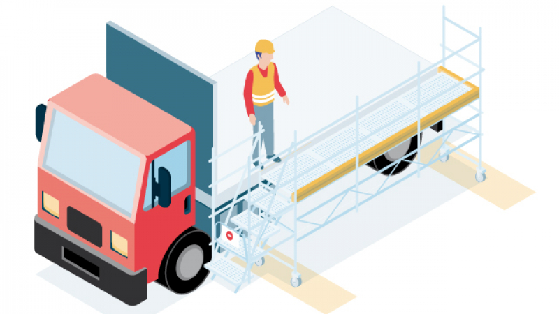 Sécuriser les opérations de déchargement sur un chantier avec un quai de déchargement mobile