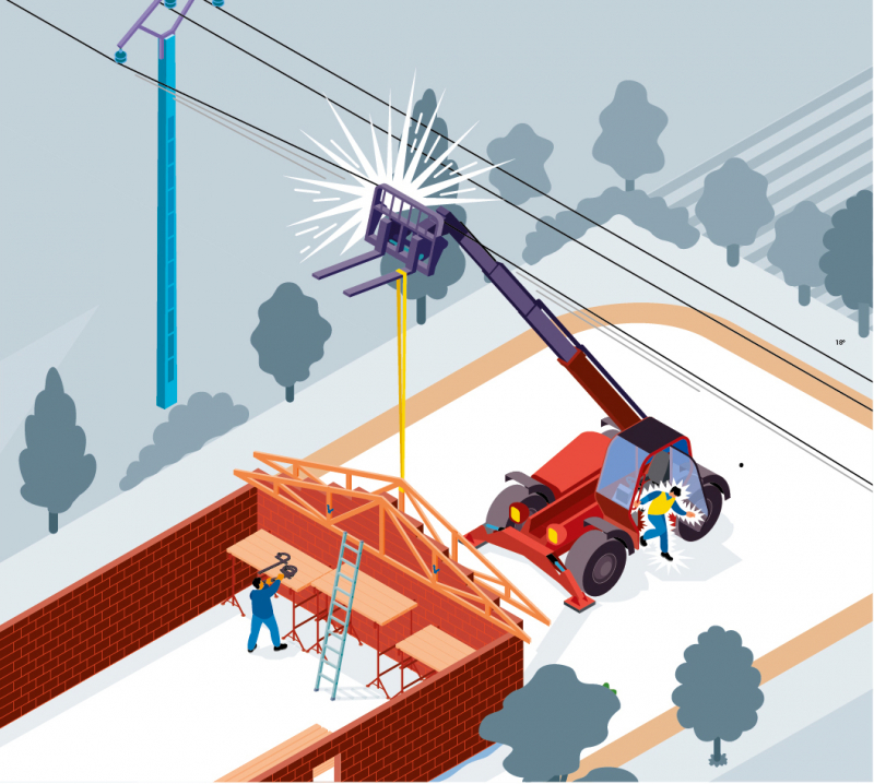 Électrocuté par une ligne de 20 000 volts