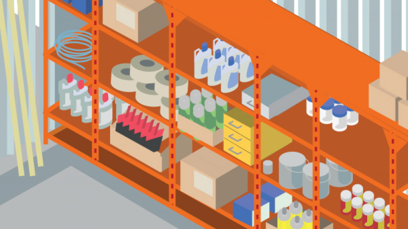 Un magasin de consommables sur chantier
