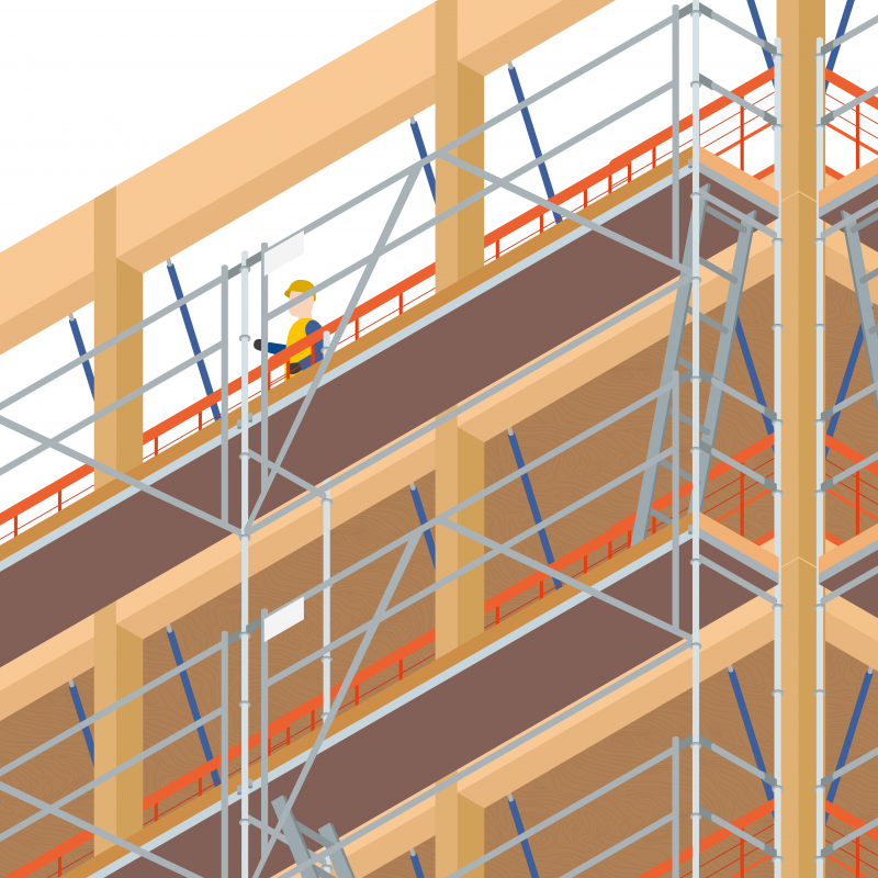 Comment installer un échafaudage de pied sur une structure bois