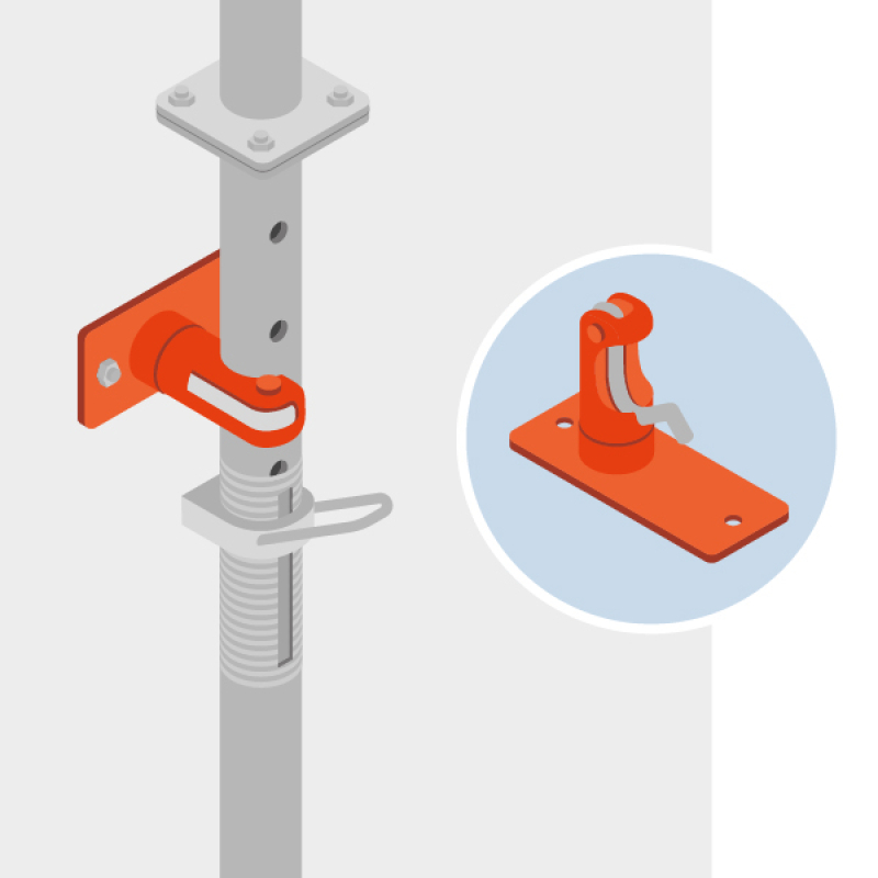 Une bride murale pour simplifier la fixation des étais de coffrage