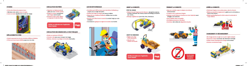 Verso du mémo accueil du conducteur engin en 6 volets