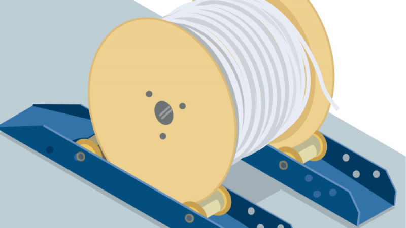 Un dérouleur de touret réglable et facilement transportable