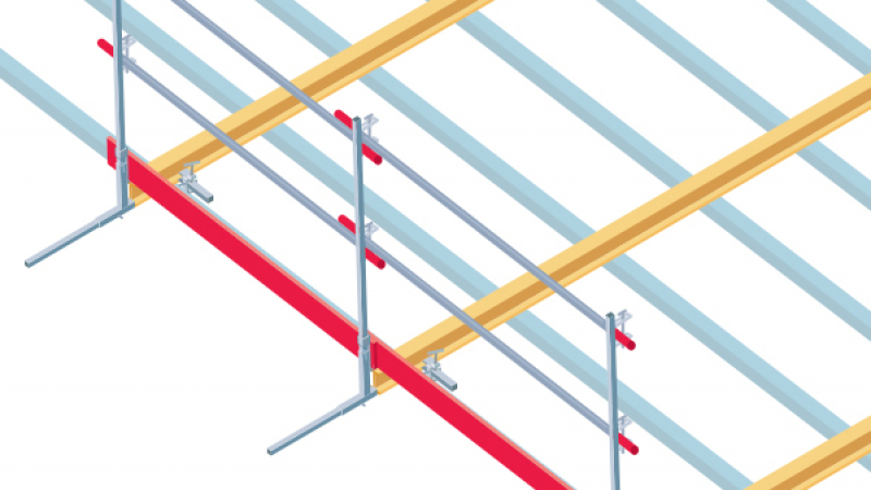 Installer des garde-corps en pignon de toiture fixés sur charpente métallique