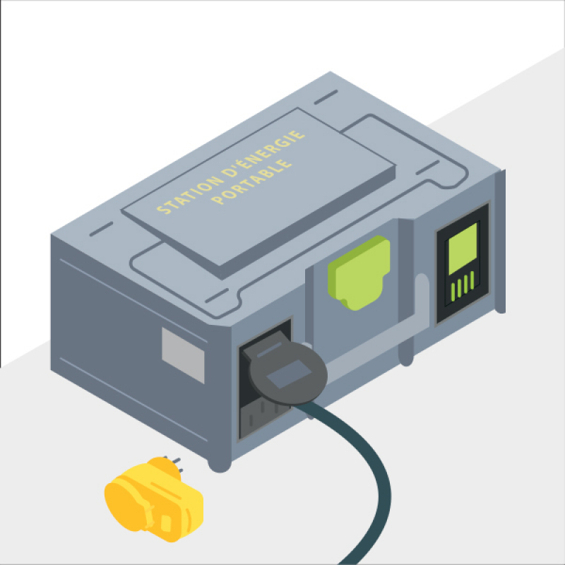 Alimenter son matériel électrique de chantier avec une station d'énergie mobile plutôt qu'avec un groupe électrogène
