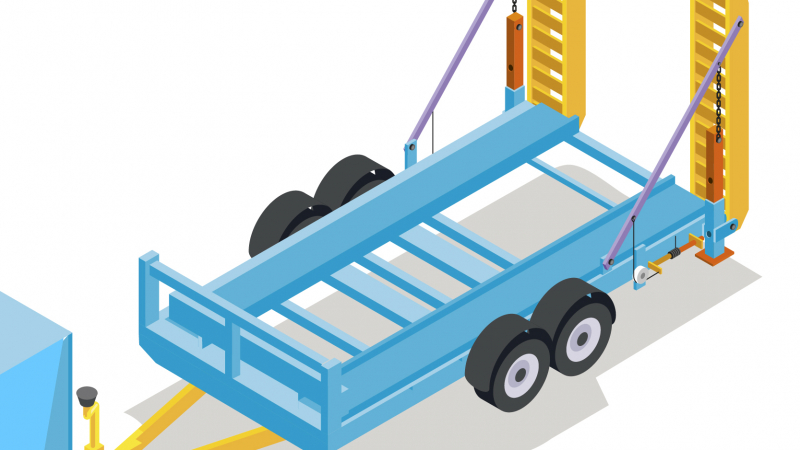 Sécuriser le chargement/déchargement des remorques porte-engins avec des béquilles automatiques