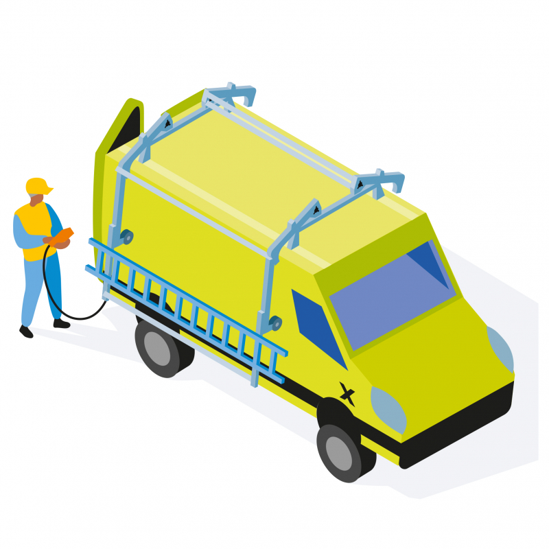 Sécuriser le chargement des échelles sur la galerie des véhicules utilitaires avec un porte-échelles