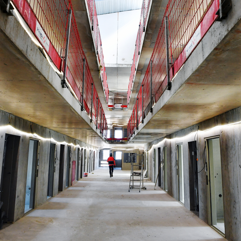 Méthodes et organisation sur le chantier du centre pénitentiaire de Gradignan