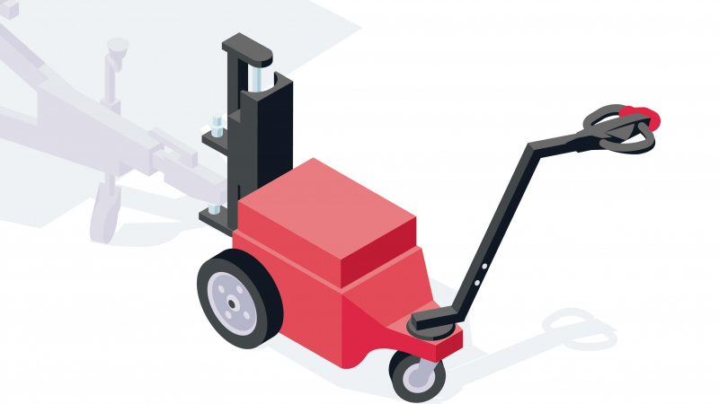 Couvreur : assurer les manutentions au dépôt avec un tracteur pousseur électrique