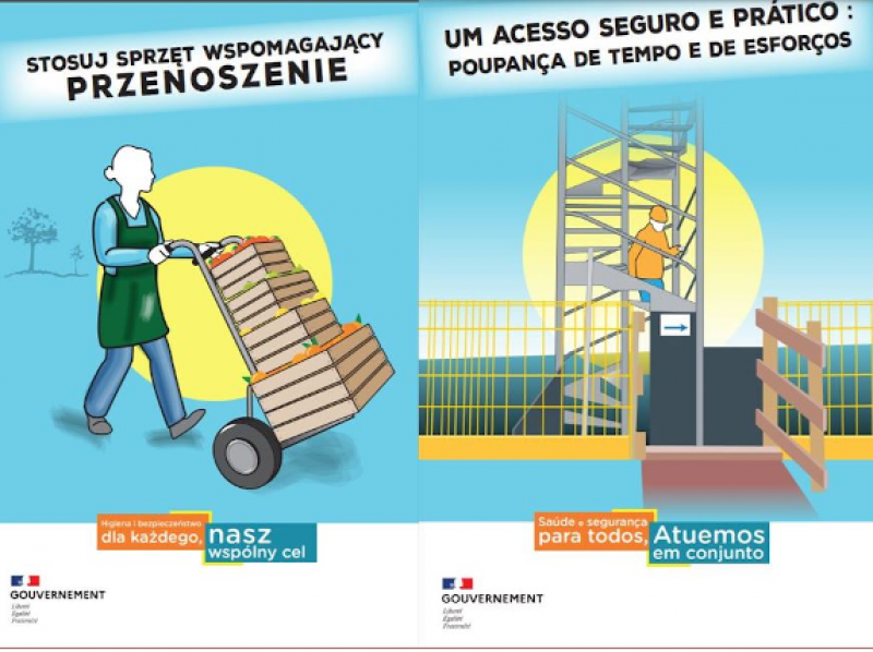 Risques professionnels&nbsp;: une série d’affiches multilingues pour prévenir les accidents du travail