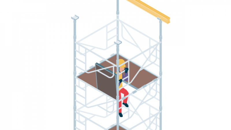 Utiliser des tours d'étaiement légères à montage / démontage sécurisé