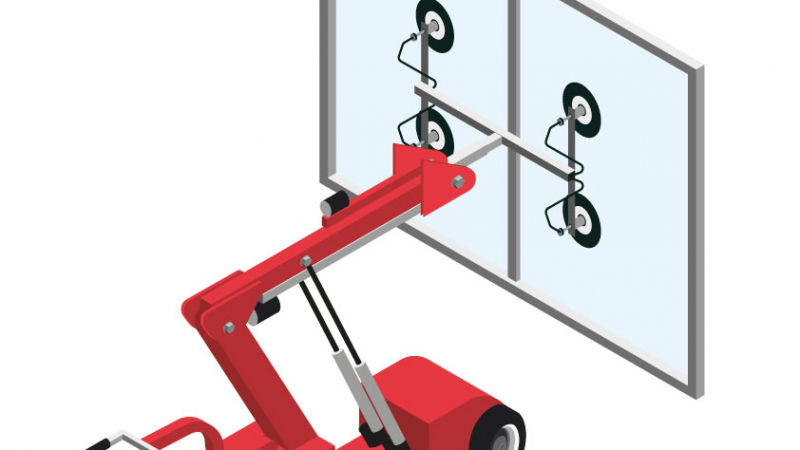 Poser plus facilement des vitrages extérieurs avec un chariot équipé d'un palonnier à ventouses