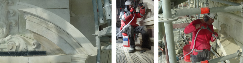 Exemple de marquage au crayon du reste à tailler / Exemple de posture / Exemple de posture