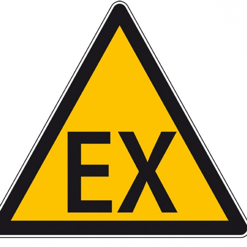 Panneau de signalisation pour zone Atex.