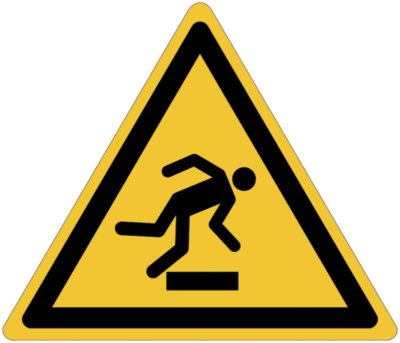 Pictogramme Chute de plain-pied