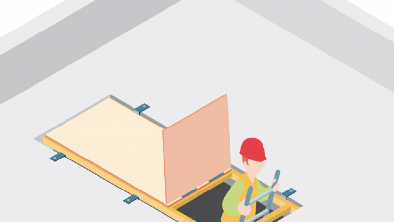 Podium de cage d'escalier (PCE) pour la protection des trémies