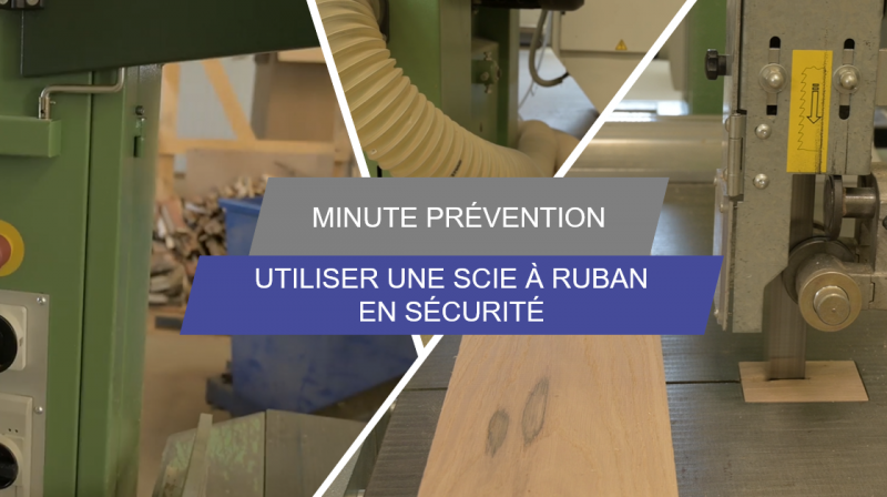 J'utilise une scie à ruban en sécurité