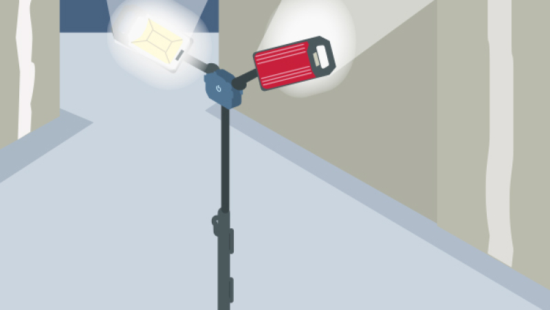 Eclairer le chantier avec un lampadaire LED compact et léger