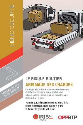 L'arrimage des charges dans les métiers du BTP et du paysage - Mémo Sécurité