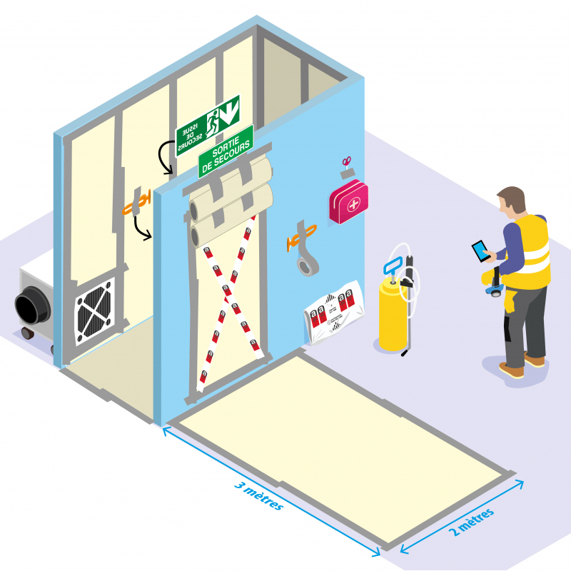 A16531 - issue secours zone confinée amiante