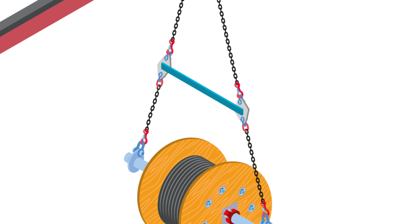 Un palonnier de levage pour faciliter la manutention des tourets