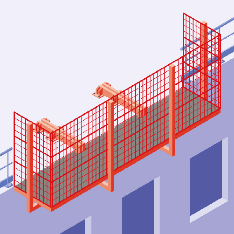 Une plate-forme conçue pour sécuriser la pose d'éléments préfabriqués de façade