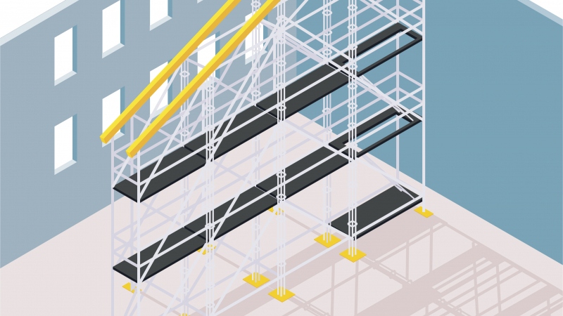 Utiliser un échafaudage comme étaiement pour les travaux de charpente
