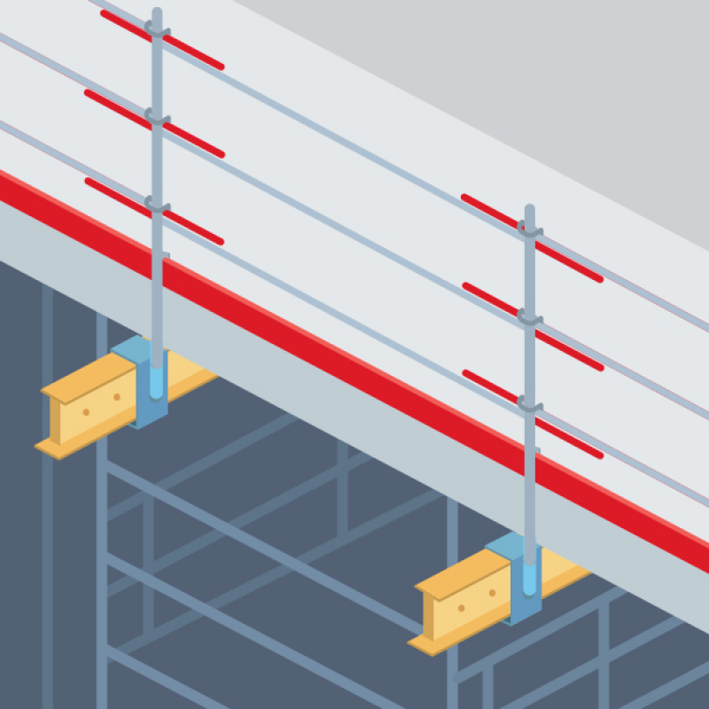 S15566 - Garde-corps provisoires chantier - Fixation sur coulisseaux